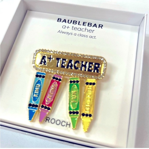 NWT 
BaubleBar Teachers Crayons Brooch - Picture 1 of 4